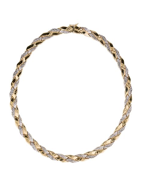 14k Two Tone Gold Chain Necklaces Fjn24189 The Realreal