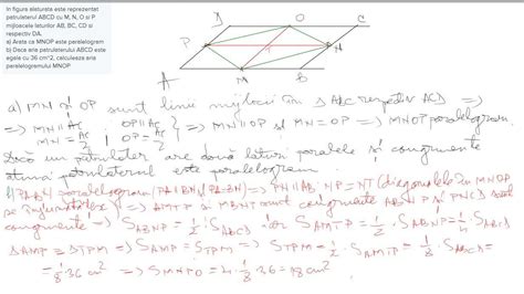 In Figura Alaturata Este Reprezentat Patrulaterul ABCD Cu M N O Si P