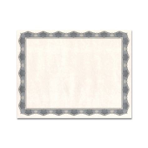 Geographics Parchment Certificates, 8 1/2" x 11", Crown Silver, Pack Of ...