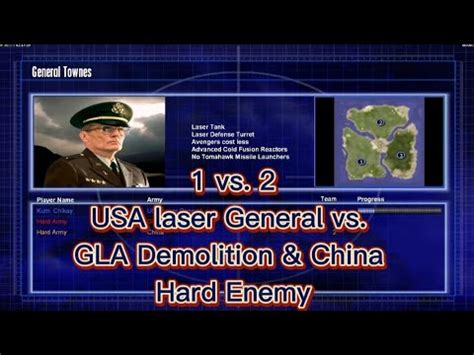 Command Conquer Generals Zero Hour Usa Laser General Vs Gla