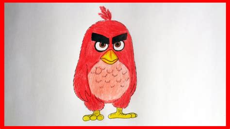 How To Draw Red Angry Birds The Movie 2016 Youtube