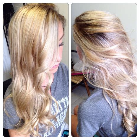 Shadow Root With Ashy Blonde Highlights And Balayage Hair By Christie Brenn Blonde Hair