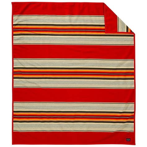 Pendleton Serape Scarlet Blanket Twin Multi Cotton Stripe