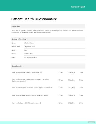 Questionnaire 58 Examples Format Pdf