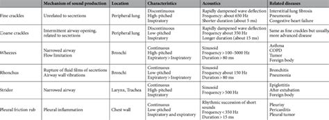 Classification Of Abnormal Lung Sounds Download Scientific Diagram