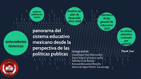 Panorama Del Sistema Educativo Mexicano Desde La Perspectiva De Las