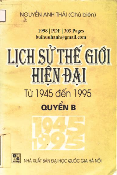 Lịch Sử Thế Giới Hiện Đại 1945 1995 Quyển B Nxb Đại Học Quốc Gia 1998