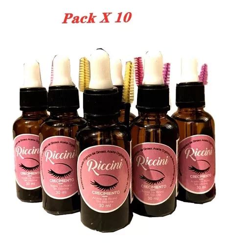 Pack X 10 Aceite Ricino Para Pestañas 30ml Con Aplicador Cuotas sin