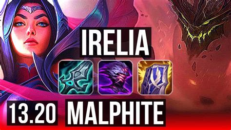 IRELIA Vs MALPHITE TOP 3 1M Mastery 1600 Games 7 Solo Kills