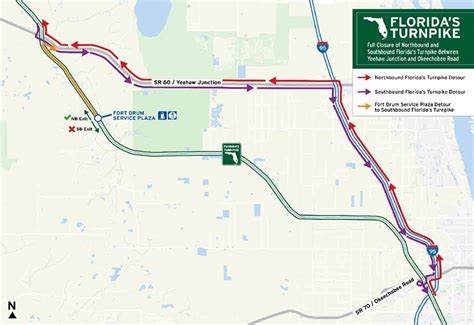 Map Florida Turnpike Exit Numbers United States Map