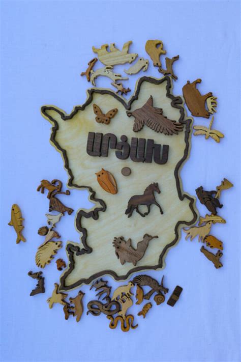 Artsakh Map with Animals - rednur.com