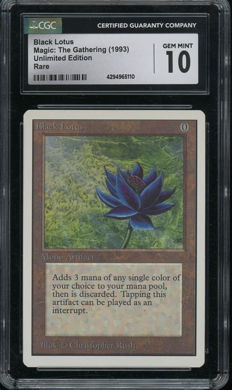 Black Lotus Unlimited Cgc 10 Gem Mint 4294965110 Pristine