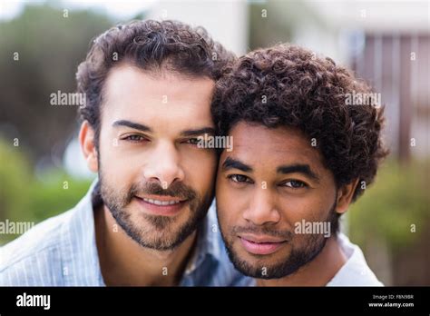Portrait Of Smiling Gay Couple Stock Photo Alamy