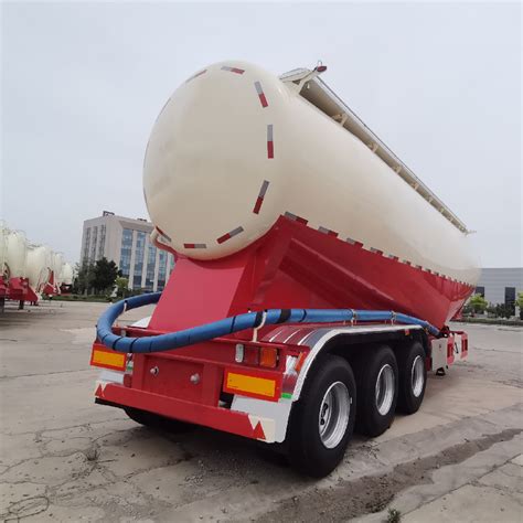 3axles Bulk Cement Heavy Duty Powder Silo Drum Tank Semi Trailer