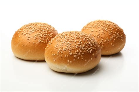 Premium Photo | SesameStudded Trio Three Perfectly Grilled Buns ...