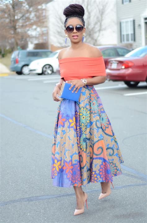 Living My Bliss InStyle Off Shoulder Top Printed Midi Skirt