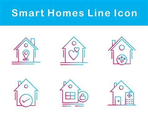 Smart Homes Vector Icon Set 20652571 Vector Art At Vecteezy