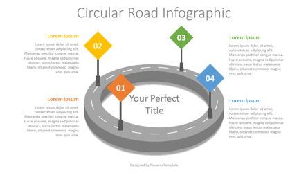 Circular Road Infographic For Presentations In Powerpoint And Keynote