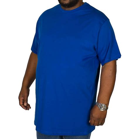 Bigdude Plain Crew Neck T Shirt Royal Blue Tall Bigdude