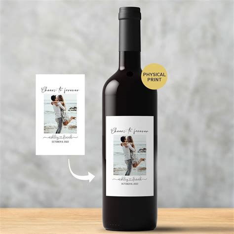 Personalized Engagement Wine Label Custom Photo Wine Label Engagement