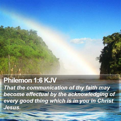 Philemon 1:6 KJV Bible Verse Images