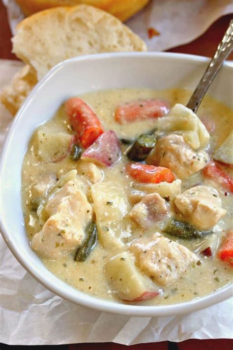 Creamy Chicken Stew - The Cozy Cook