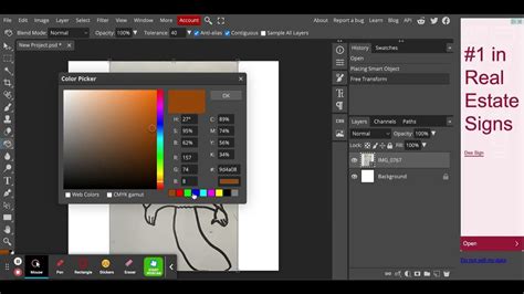 Using The Paint Bucket Tool In Photopea Youtube