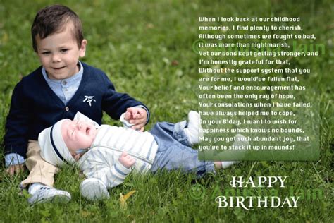 Birthday Wishes For Brother Funny Quotes Heartfelt Sincere Poems