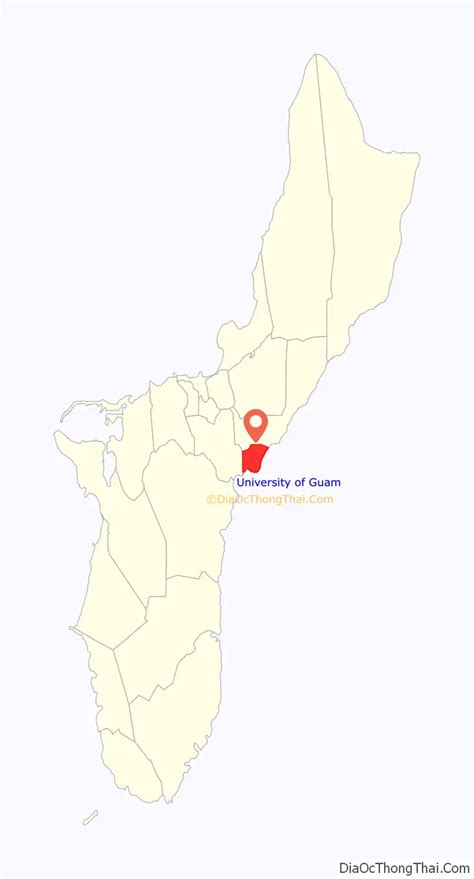 Map of University of Guam CDP - Thong Thai Real