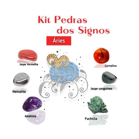 Pedra do Signo de Áries Kit de Pedras naturais Shopee Brasil