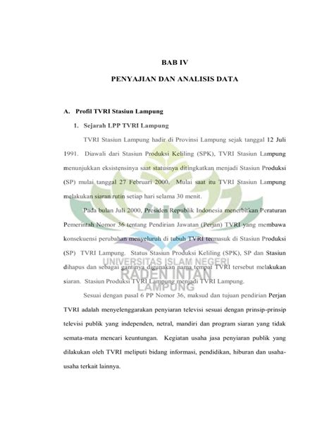 Bab Iv Penyajian Dan Analisis Data