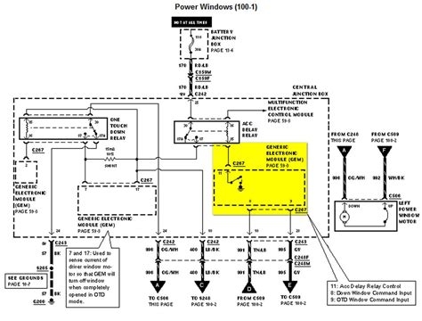 Power Window Wiring Schematic