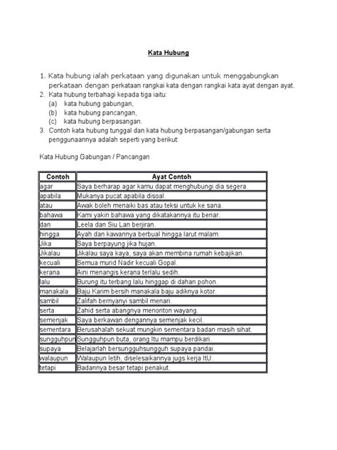 Contoh Ayat Penanda Wacana Berpasangan