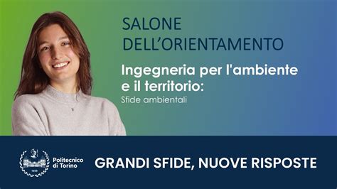 Ingegneria Per L Ambiente E Il Territorio Sfide Ambientali Youtube