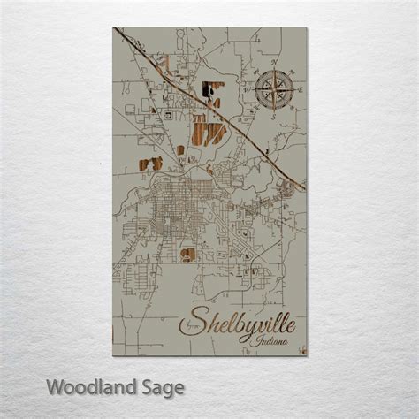 Shelbyville, Indiana Street Map – Fire & Pine