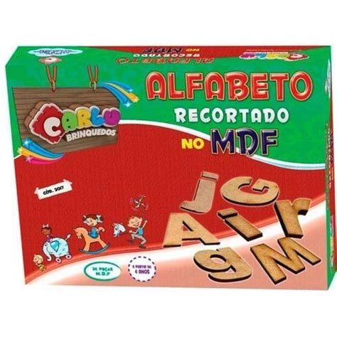 Alfabeto Recortado Pequeno Mdf Pe As Carlu Brinquedos