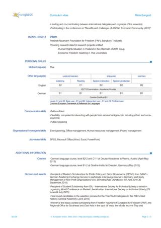 Rinla Sungrod's CV | PDF