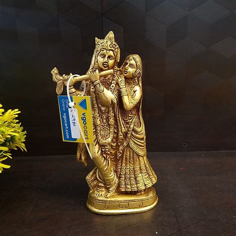 Brass Designer Antique Finish Radha Krishna Pair Idol 8 Vgocartcom Brass Antique Collections