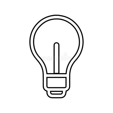 Electricity Energy Light Bulb Power Icon Outline Vector Stock