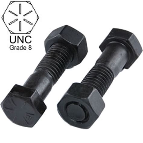 Unc Bolt And Nut 1 12 X 12 Grade 8 High Tensile Plain Finish 6 Tpi