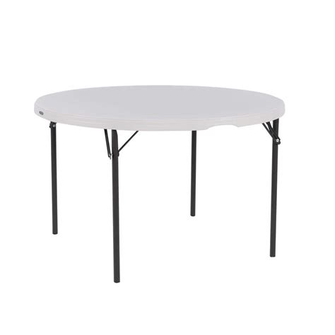 Lifetime In L White Granite Resin Top Nesting Folding Table