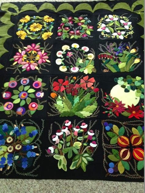 Beautiful Applique Quilt Wool Quilts Wool Applique Wool Applique