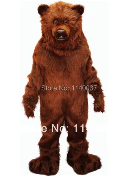 Mascot Big Grizzly Bear Mascot Costume Adult Size Fancy Dress Mascotte