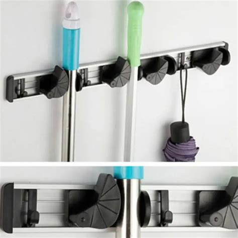 Multifunctional Kitchen Wall Mounted Mop Holder Hanger Home Kitchen ...