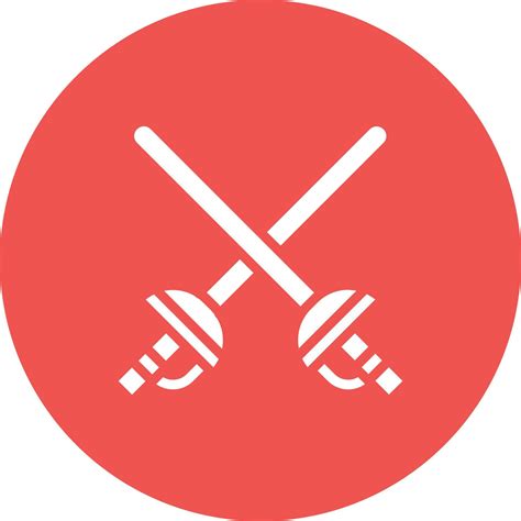 Fencing Sports Vector Icon Vector Art At Vecteezy