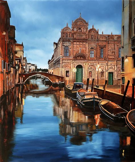 Venezia La Chiesa Allalba Painting By Guido Borelli Fine Art America