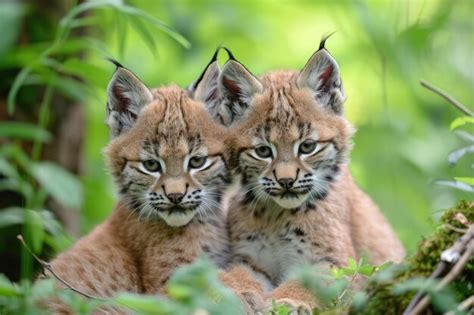 Premium Photo | The playful and adorable expressions of lynx cubs up close