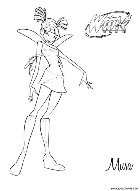 Coloriage Winx Club Musa C Est La F E De La Musique Sa Passion La