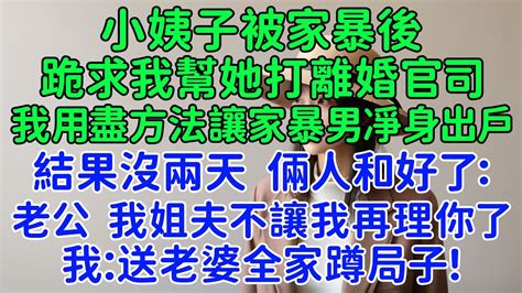 老婆婚內出軌初戀，小姨子恩將仇報！小姨子被家暴後 跪求我幫她打離婚官司 我用盡方法讓家暴男凈身出戶！結果沒兩天，倆人和好如膠似漆：老公，我姐夫不讓我再理你了。農夫與蛇？我：送老婆全家蹲局子