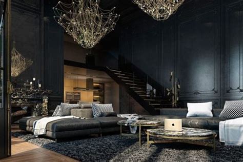 30 Dark Moody Living Room Décor Ideas - DigsDigs